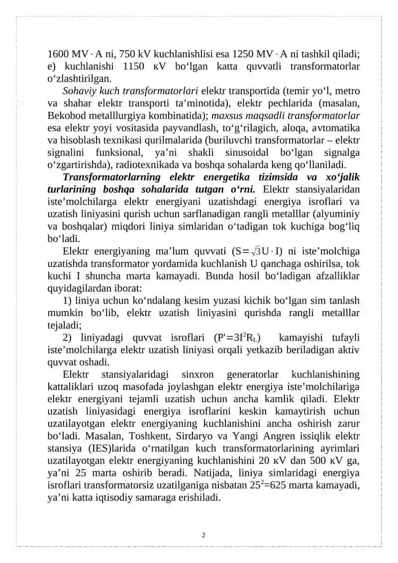 Elеktr mashinalari transformatorlar qismi bo‘yicha dasturlash loyihasi 2