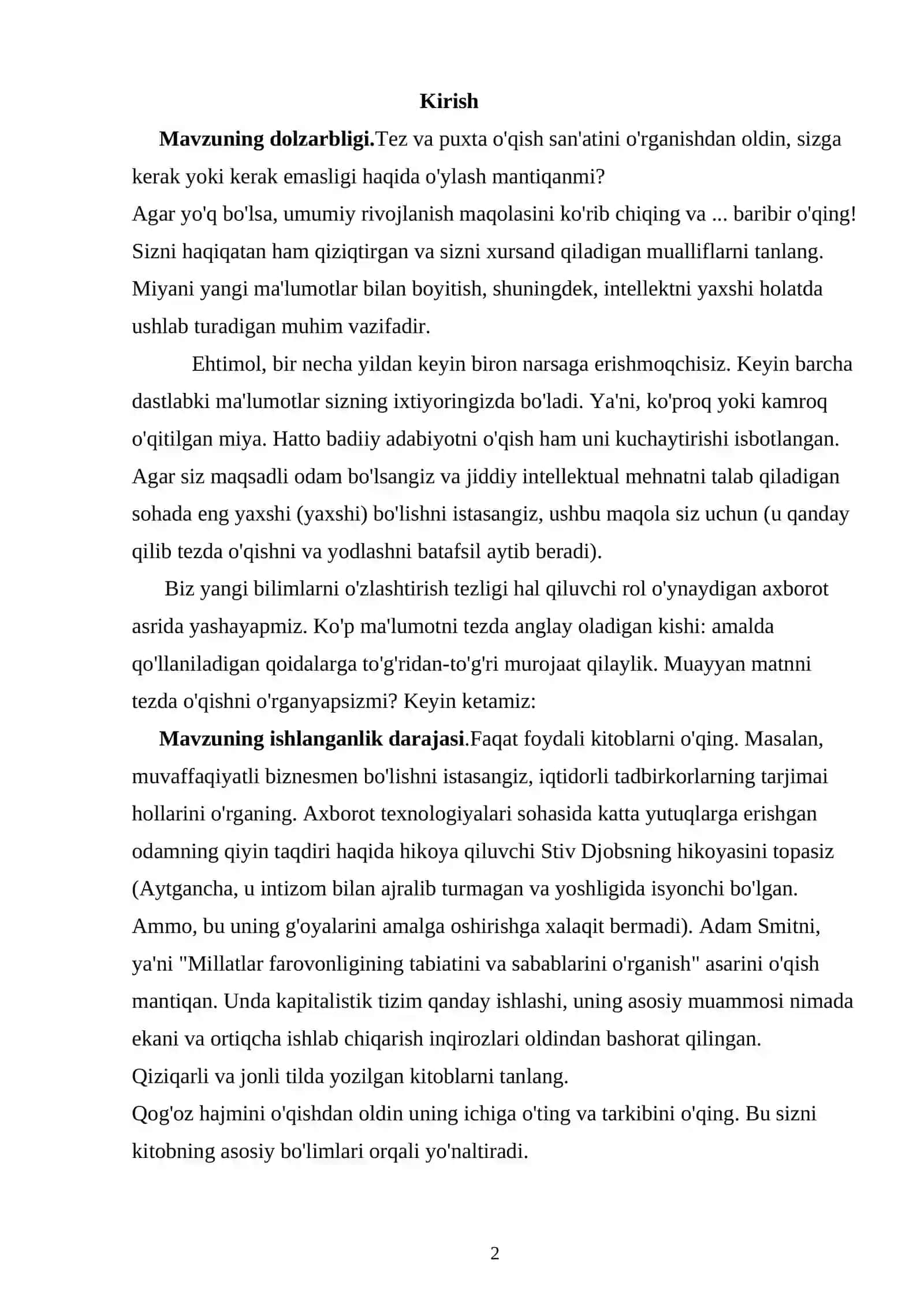 1-2 SINF O’QUVCHILARINING O’QISH MALAKALARINI TAKOMILLASHTIRISH 2
