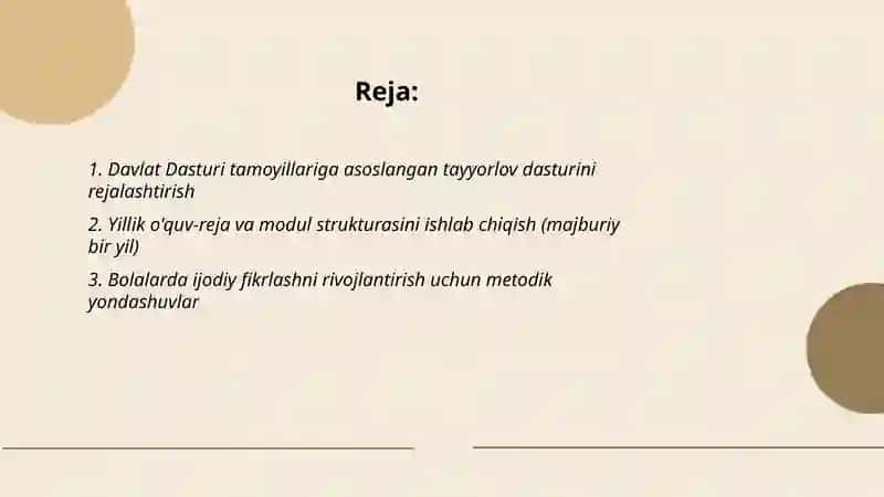 Davlat Dasturi asosida bolalarni tayyorlash 2