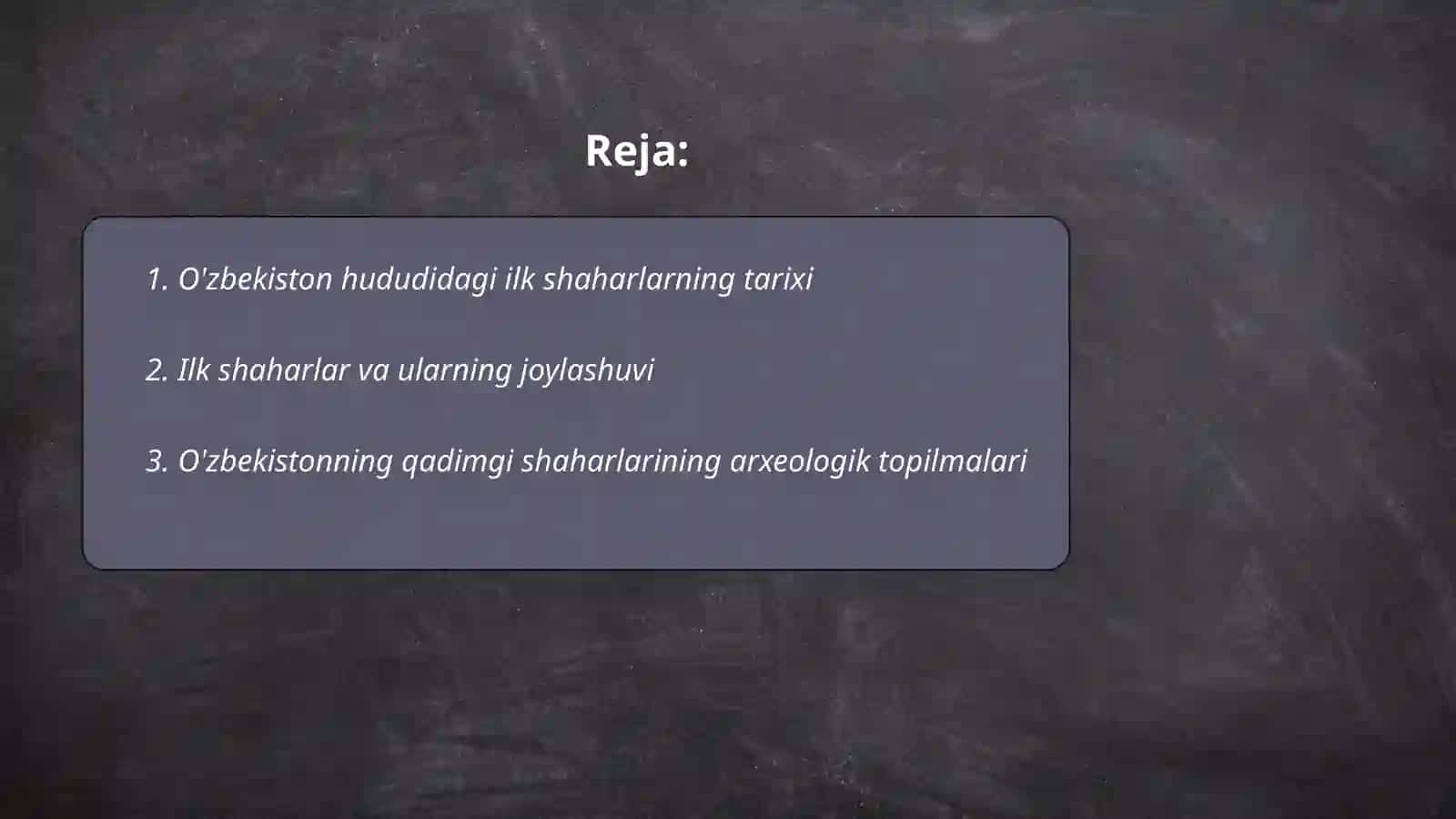 O'zbekiston hududidagi ilk shaharlar 2