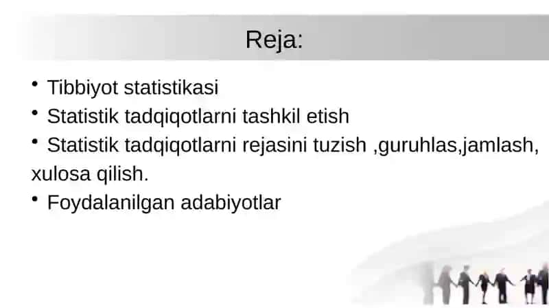 Statistik tadqiqotlarni tashkil etish 2