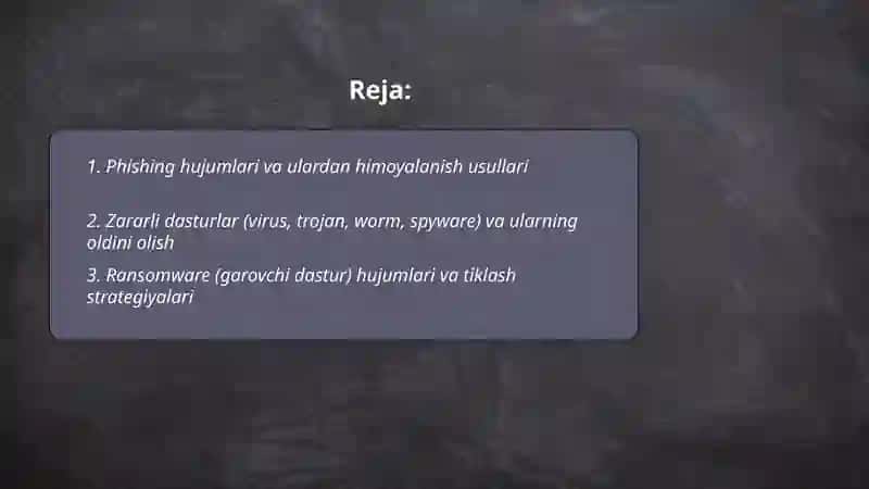 Phishing hujumlari va ulardan himoyalanish usullari 2