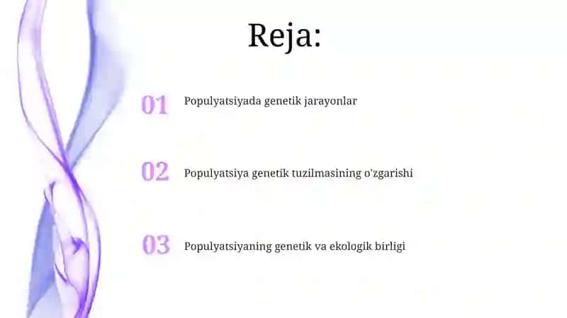 Populyatsiyaning genetik va ekologik birligi 2