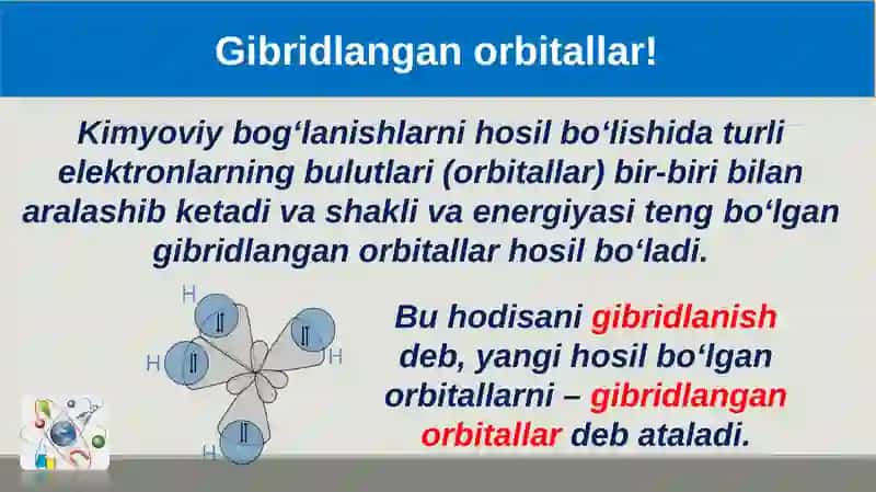 Organik birikmalarda uglerod atomining gibridlanishi 2