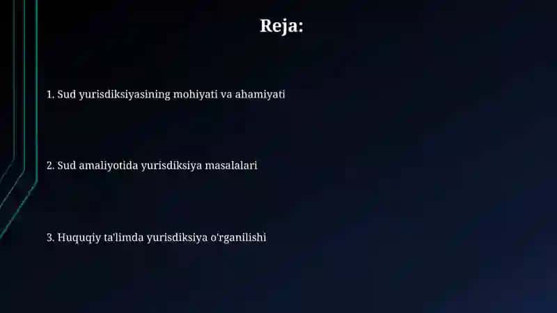 Suv yurisdiksiyasining asoslari 2