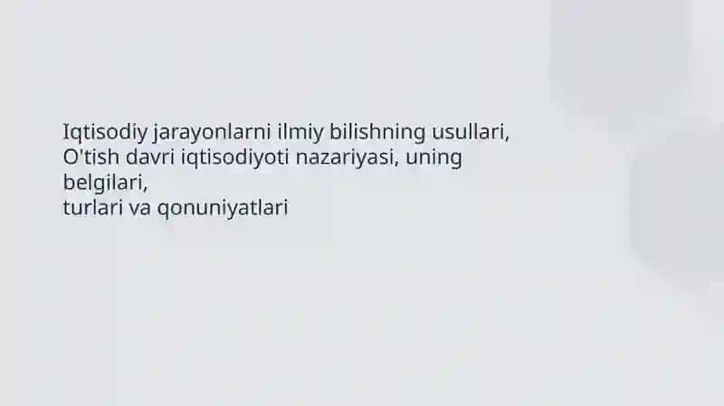 Iqtisodiyot nazariyasi fanidan tayyorlagan MUSTAQIL ISHI 2