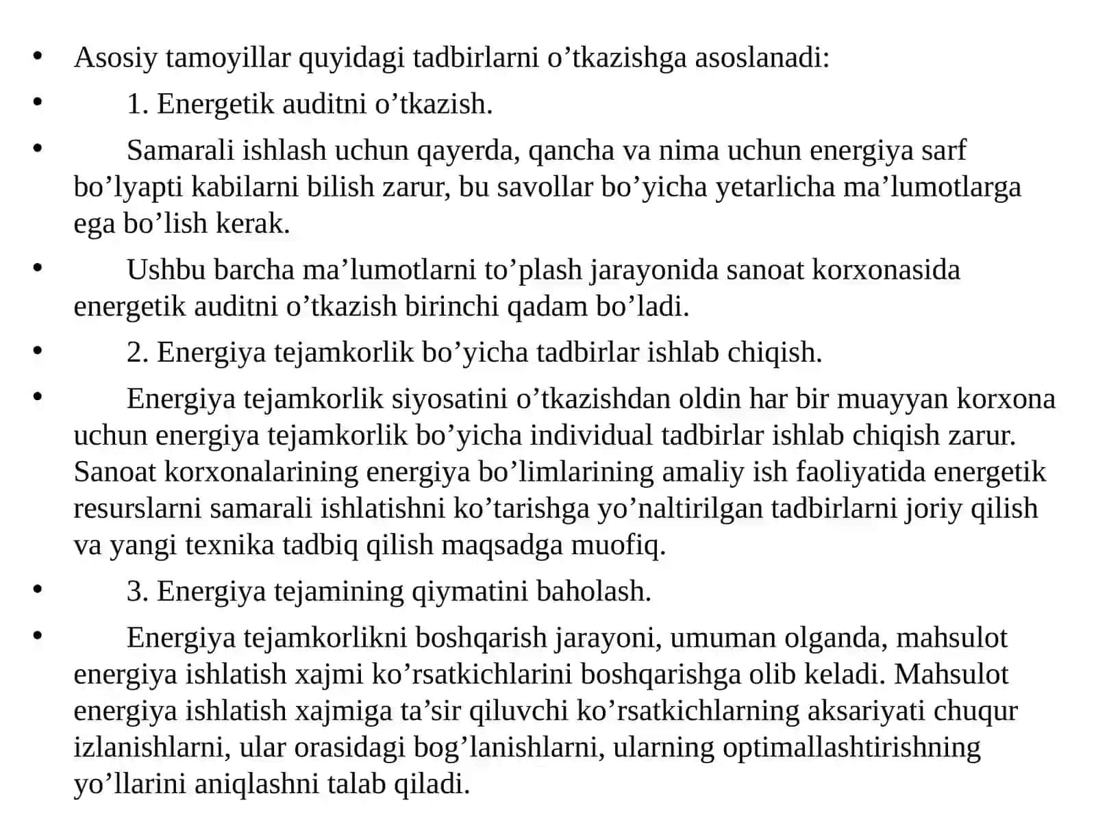 Sanoat korxonasida energiya tejashning asosiy tamoyillari 2