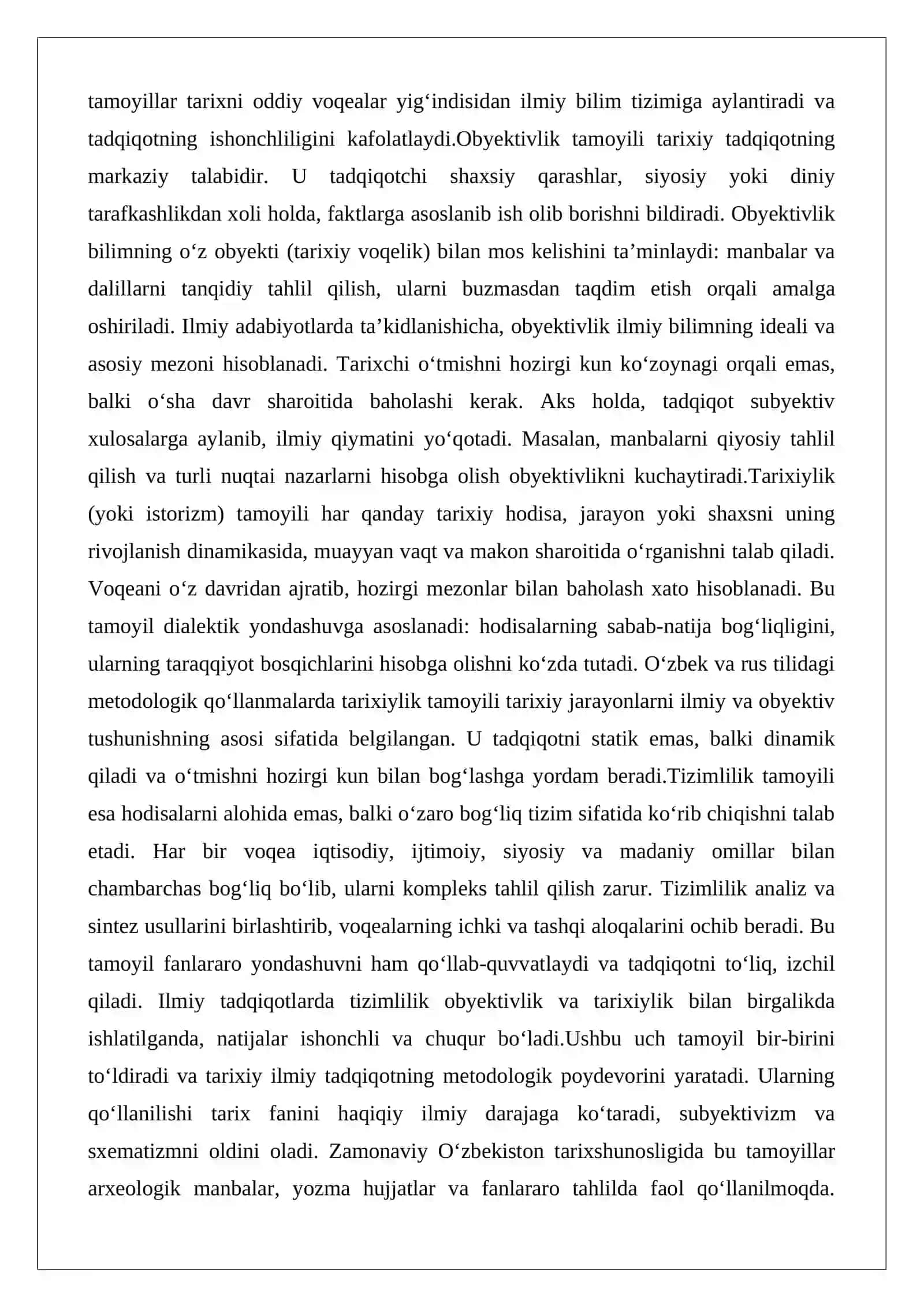 Tarixiy ilmiy tadqiqotning asosiy tamoyillari 2