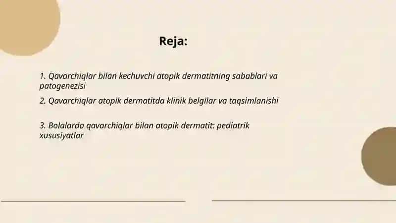 Qavarchiqlar atopik dermatit 2