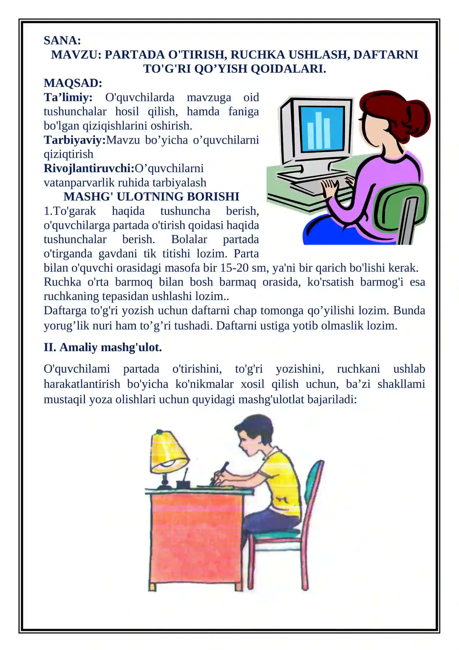 “Husnixat” to’garagining ISH REJASI 2