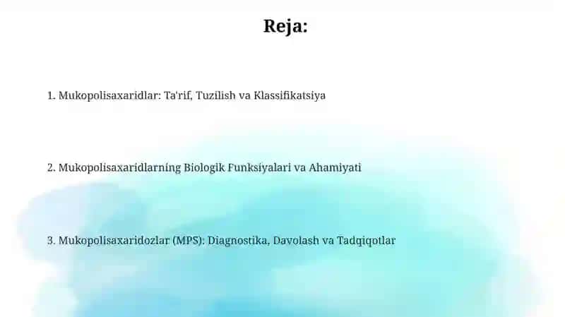 Mukopolisaxaridlar va ularning biologik ahamiyati 2