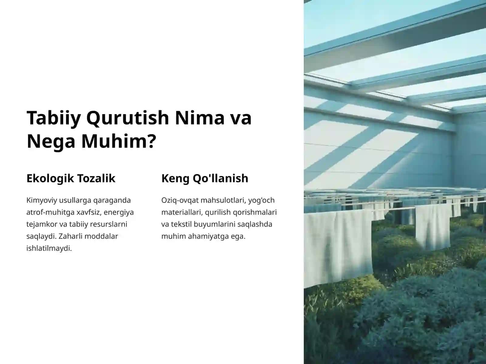 Tabiiy Usulda Qurutish: Jihozlar va Materiallarni O'rganish 2