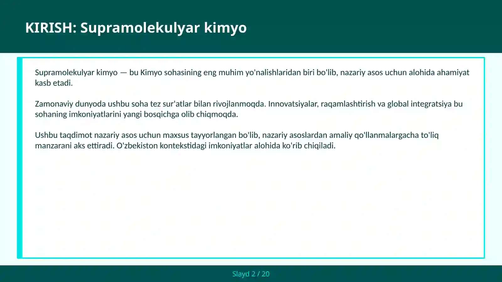 Supramolekulyar Kimyo 2