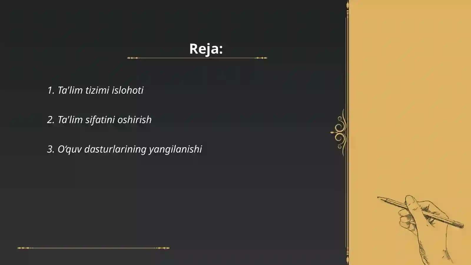 Taʼlim toʻgʻrisidagi qonun kadrlar tayyorlash milliy dasturi 2