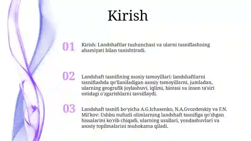 Landshaftlarning Tasniflanishining Asosiy Tamoyillari 2