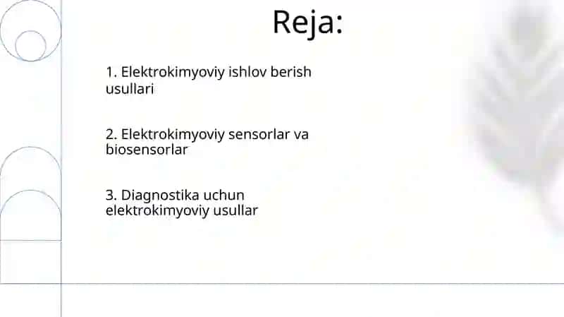 Elektrokimyoviy davolash va diagnostika usullari 2