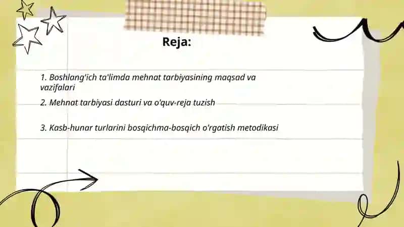 Boshlangʻich taʼlimda mehnat tarbiyasi va kasb-hunar turlari 2