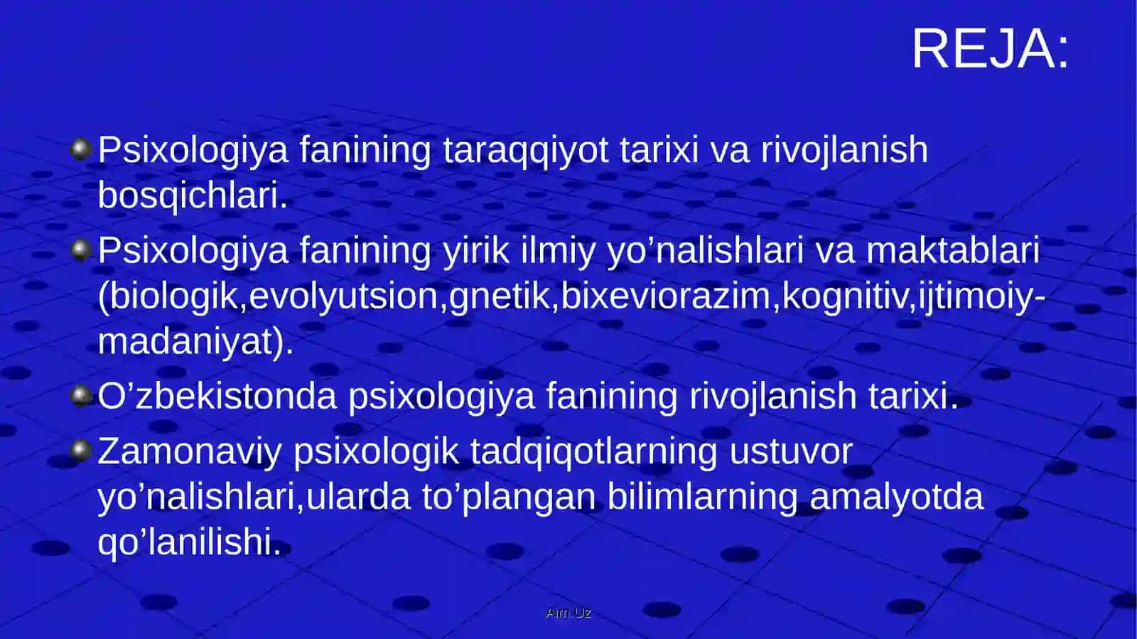 PSIXOLOGIYA FANINING TARAQQIYOT TARIXI 2