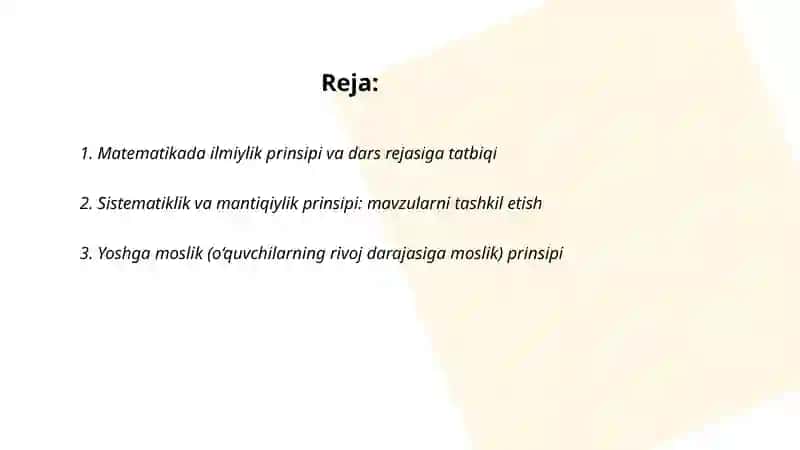 Matematika darslarida didaktik prinsiplar 2
