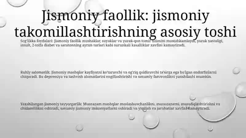 Jismoniy Takomillashish Sistemalari Va Ularni Salomatlik Uchun Ahamiyati 2