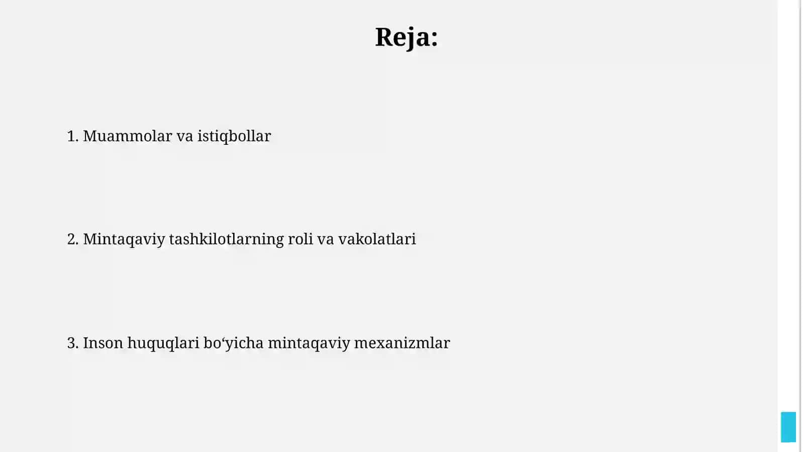 Inson huquqlari boʻyicha mintaqaviy mexanezimlar 2
