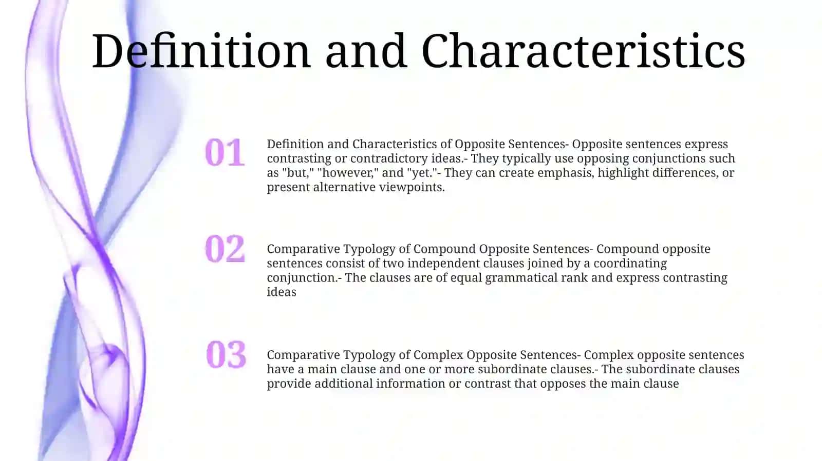 Comparative Typology Of Opposite Sentences: Compound, Complex Sentences 2