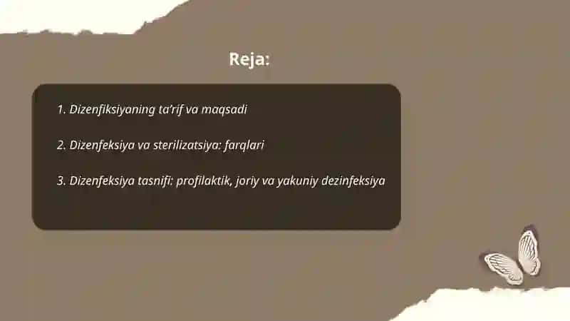 Dizenfeksiya tasnifi 2