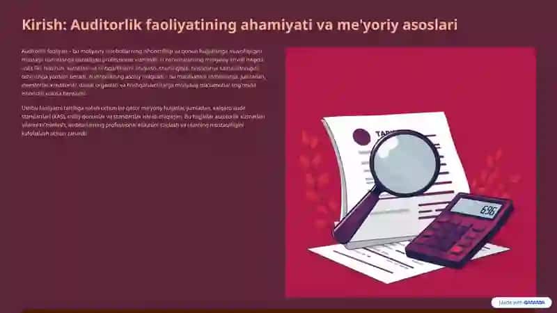 Auditorlik faoliyatini tartibga soluvchi xalqaro va milliy meʼyoriy hujjatlar 2