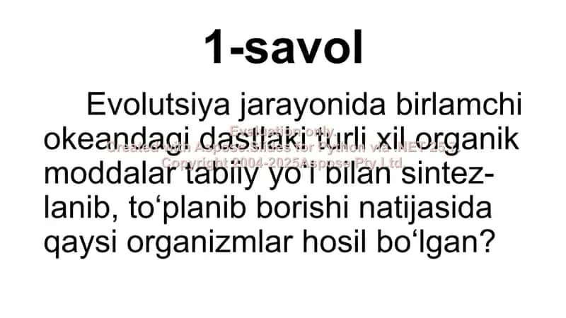 Tirik organizmlarda o‘z-o‘zini idora qilish organlari: gumoral va nerv sistemasi evolutsiyasi 2