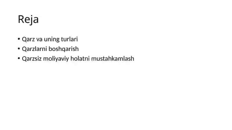 Qarzni boshqarish va shaxsiy moliyani mustahkamlash 2