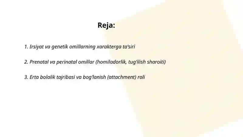 Xarakter shakllanishida ta'sir etuvchi omillar 2