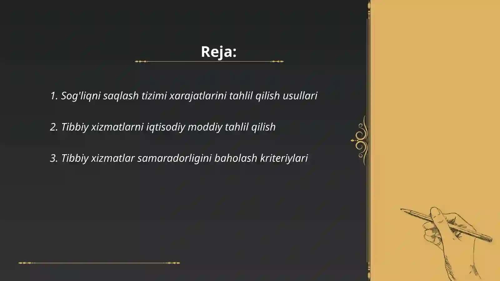 Tibbiy xizmatlarning iqtisodiy samaradorligini baholash usullari 2