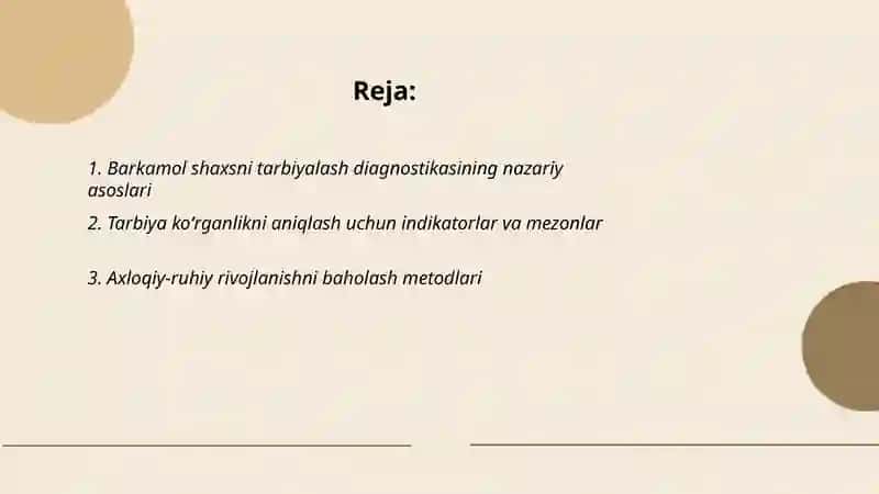 Barkamol shaxsni tarbiyalash diagnostikasi 2