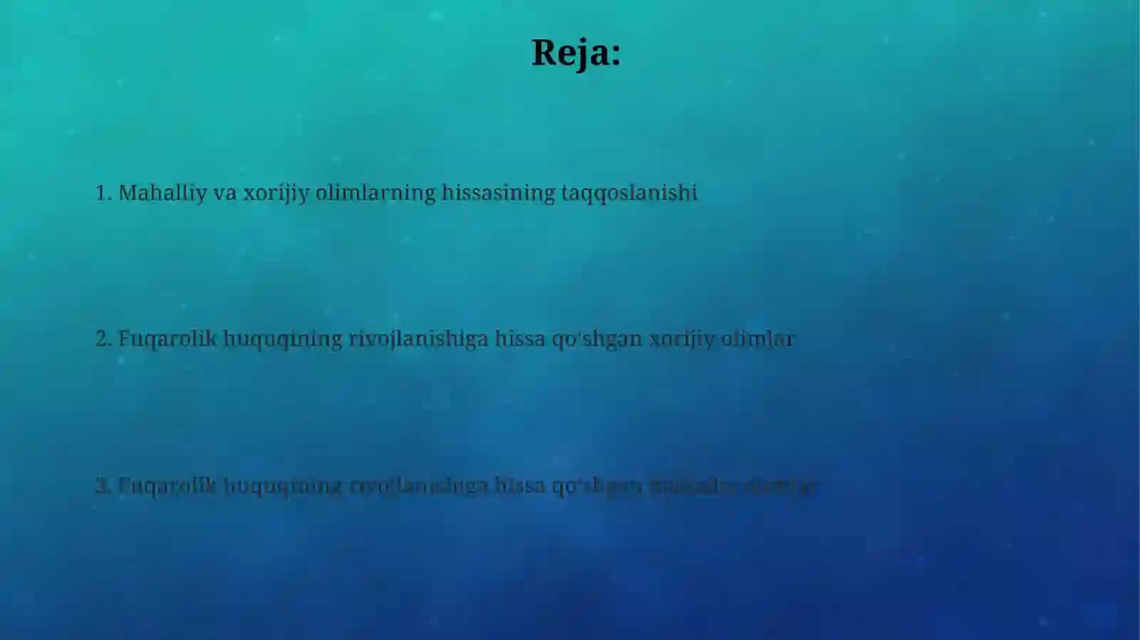 Fuqarolik huquqining rivojlanishiga xissa qo'shgan milliy va horijiy olimlar 2