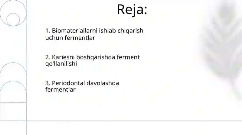Stomatologiyada fermentlarning qoʻllanilishi 2
