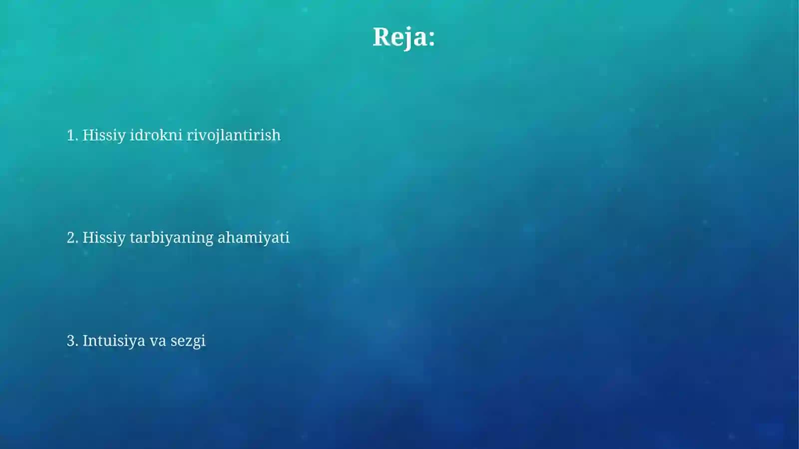 Hissiy aqlning rivojlanishi 2
