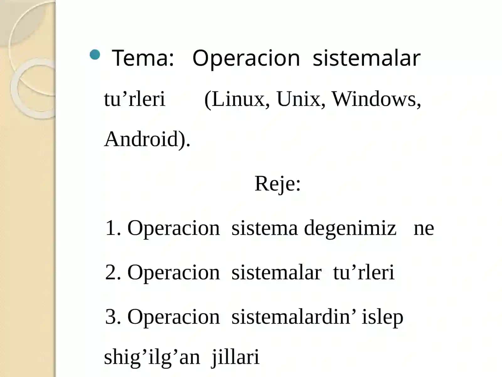 Axbarat texnologiyalari ham processlerdi matematik modellestiriw 2