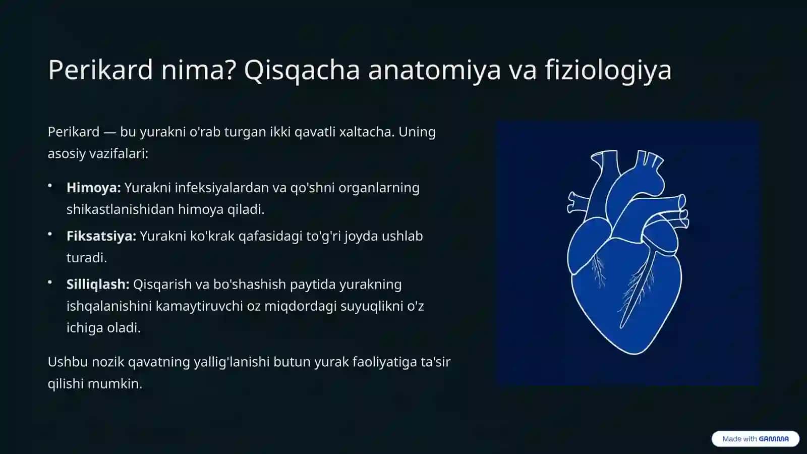 Perikarditlar: Turlari, tashxisi va davolash strategiyalari 2