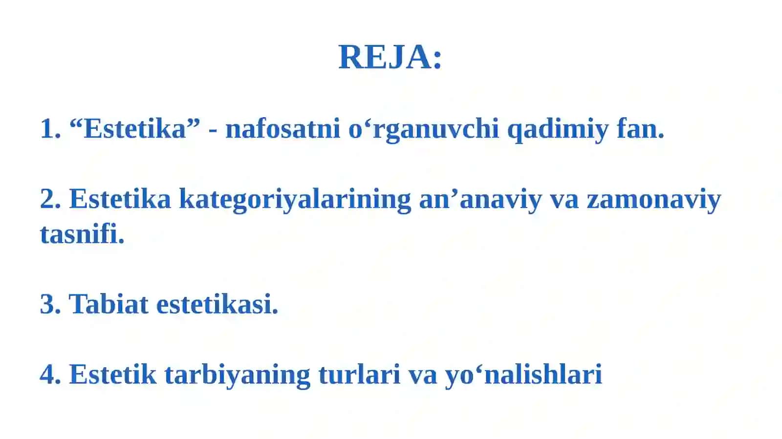 NAFOSATFALSAFASI -ESTETIKA 2