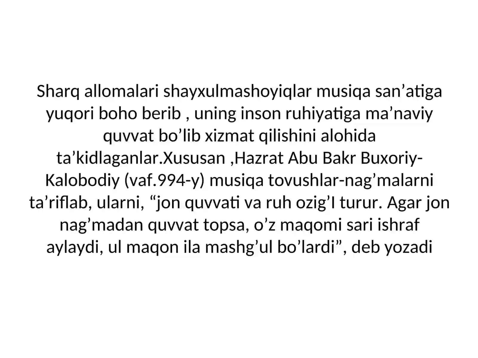Sharq allomalari musiqa haqida 2