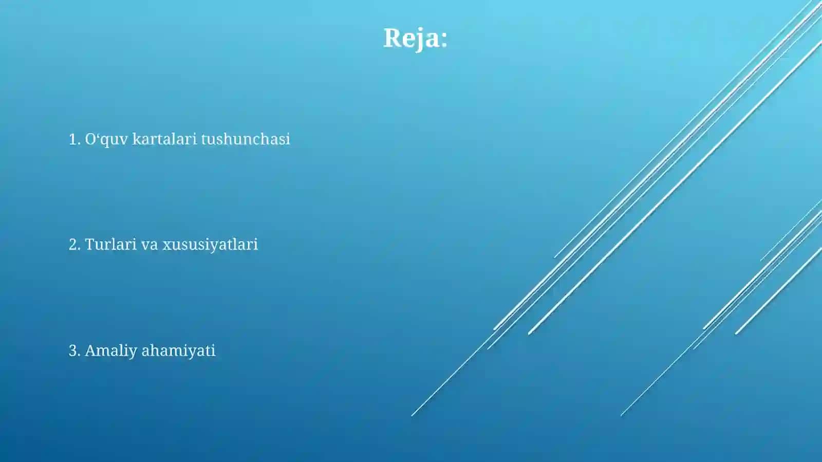 Oʻquv kartalari va ularning turlari 2