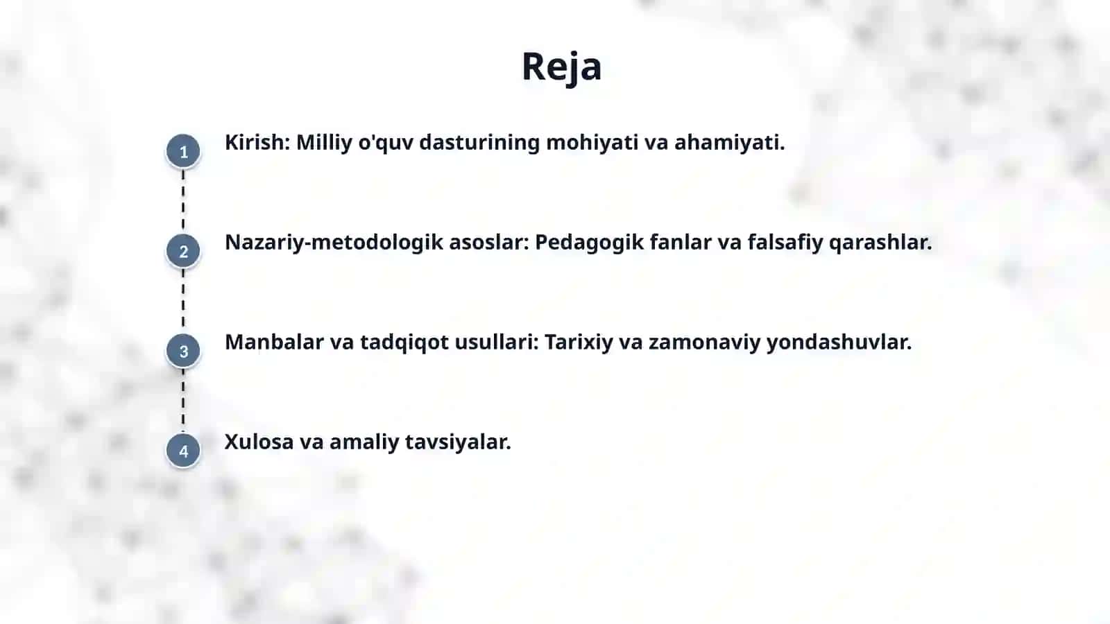 Ta’limning milliy o’quv dasturi fanini o‘rganishning nazariy-metodologik asoslari, manbalari 2