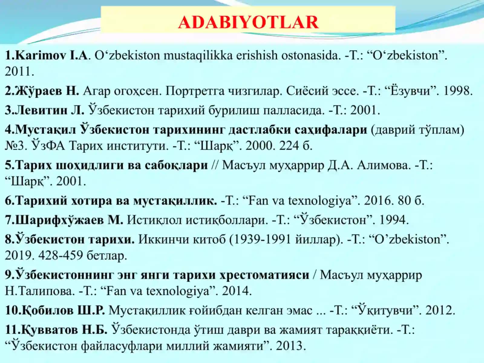 MAVZU.MUSTAQIL O’ZBEKISTON RESPUBLIKASININGTASHKIL TOPISHI 2