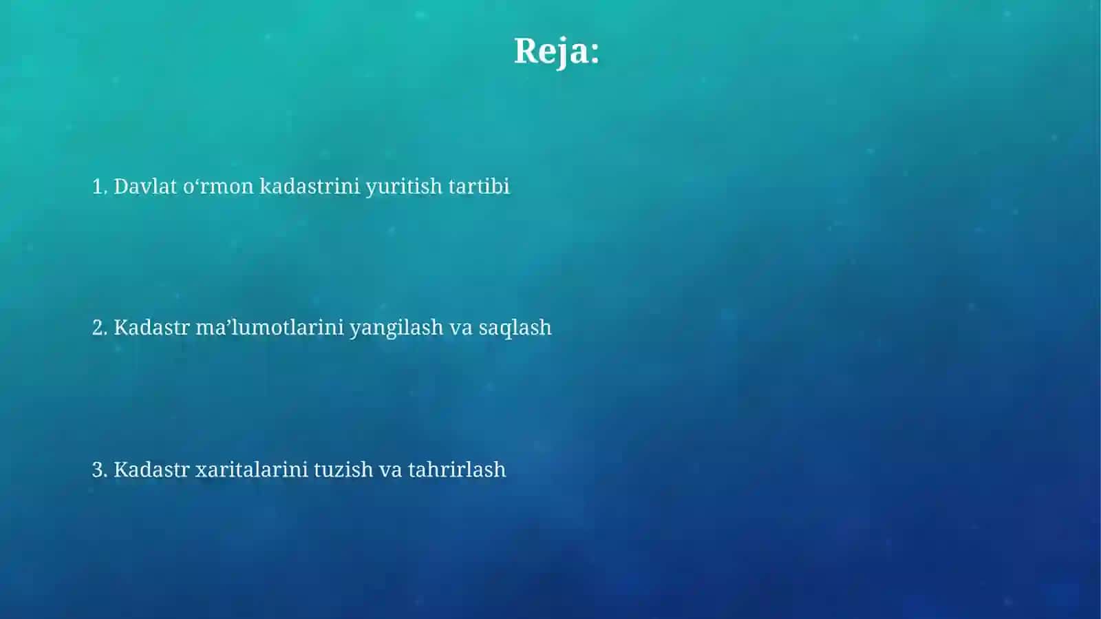 Davlat oʻrmon kadastri yuritish tartibi 2