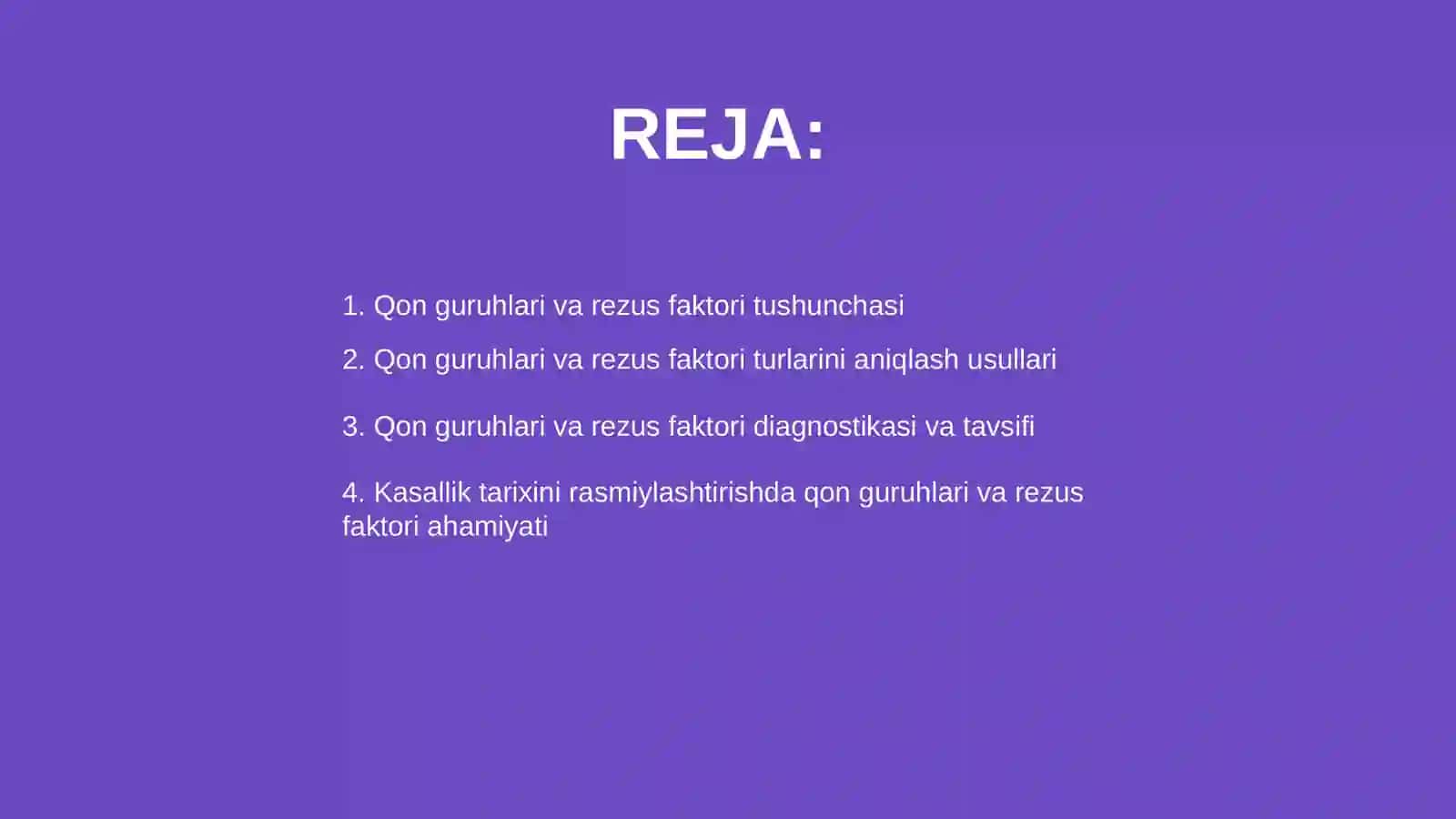 Qon guruhlari va rezus faktorni aniqlashda ishtirok etish va uni kasallik tarixiga rasmiylashtirish 2