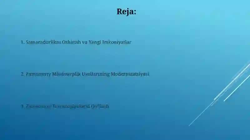 Samaradorlikni Oshirish va Yangi Imkoniyatlar 2