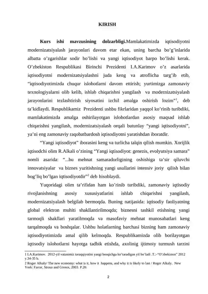 MINTAQADA INNOVATSION IQTISODNI RIVOJLANISHI VA UNI STRATEGIK RIVOJLANISH BILAN O'ZARO BOG'LIQLIGI 2