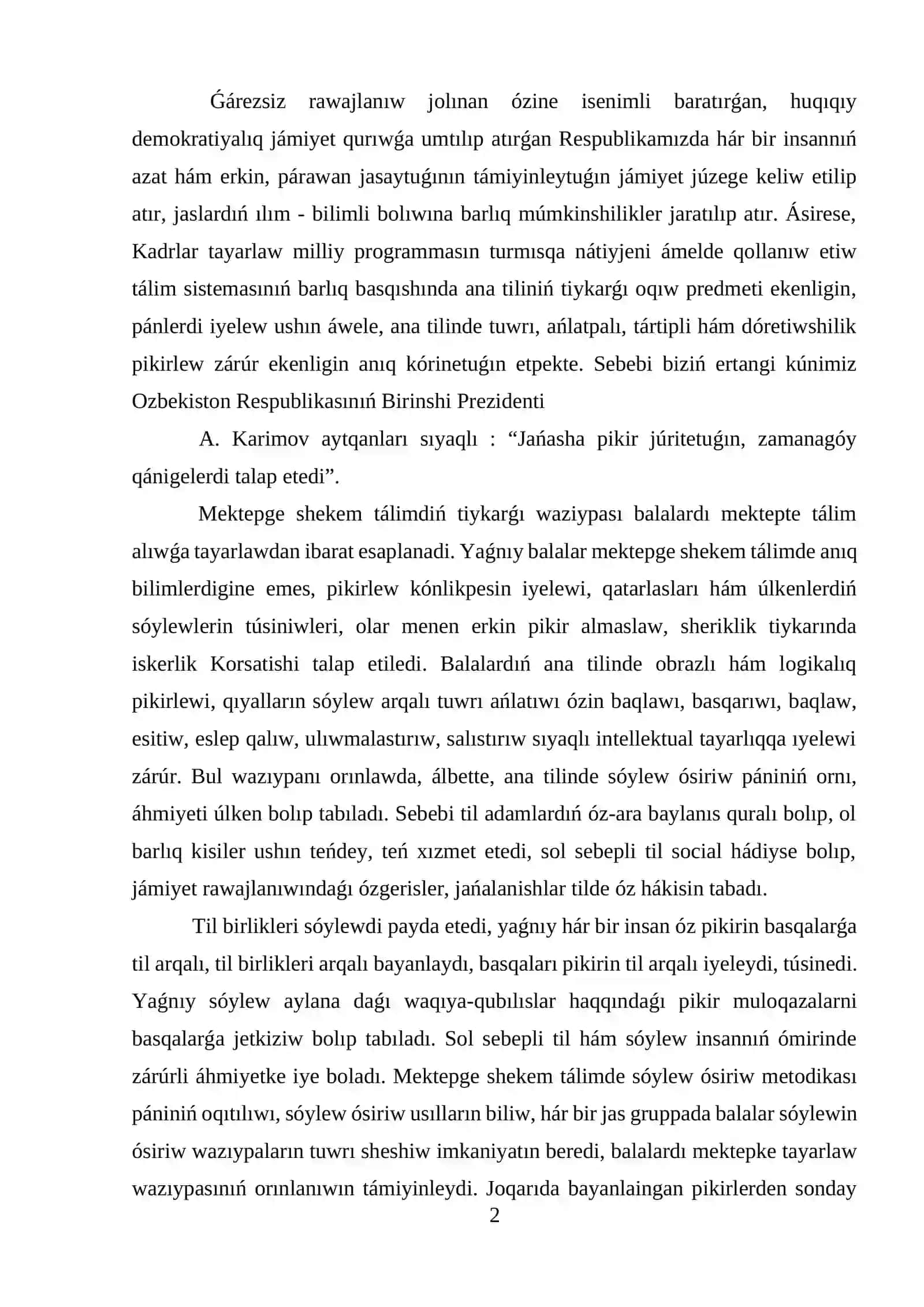 Balanıń social rawajlanıwında sóylewdi iyelewdiń áhmiyeti 2