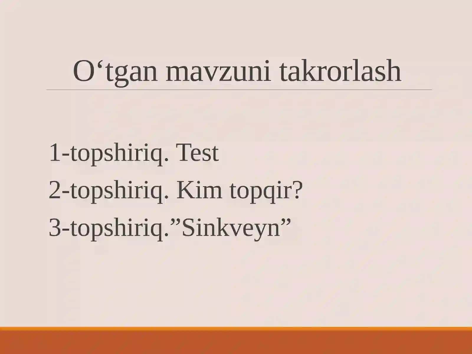 9-sinf Fizika fanidan Termodinamikaning birinchi qonuni mavzusida ochiq dars ishlanma 2