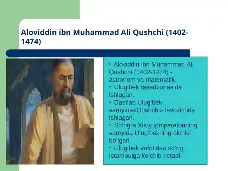 Aloviddin ibn Muhammad Ali Qushchi 2